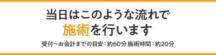 当日はこのような流れで施術をおこないます